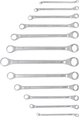 Double Ring Spanner Set offset 12 pcs