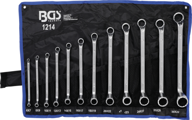 Double Ring Spanner Set offset 12 pcs