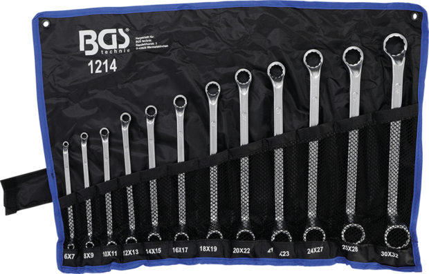 Double Ring Spanner Set offset 12 pcs