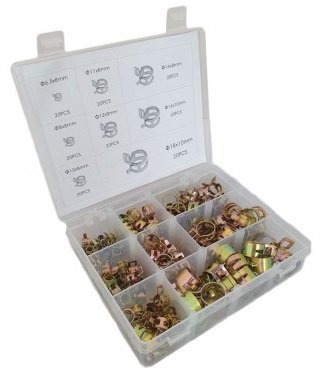 Ear clamp assortment 6.5 to 18 mm