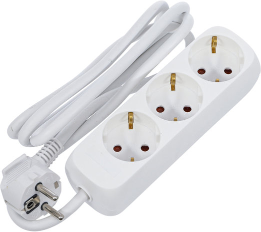 Multiple Socket 3 outlets cable length 1.4 m 3 x 1.5 mm² IP 20