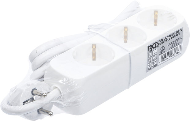 Multiple Socket 3 outlets cable length 1.4 m 3 x 1.5 mm² IP 20