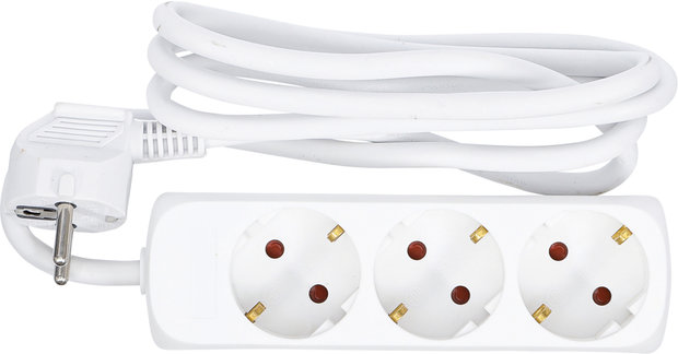 Multiple Socket 3 outlets cable length 1.4 m 3 x 1.5 mm² IP 20