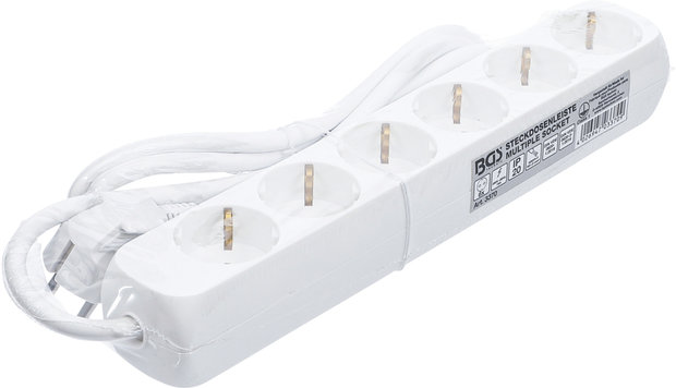Multiple Socket 6 outlets cable length 1.4 m 3 x 1.5 mm² IP 20