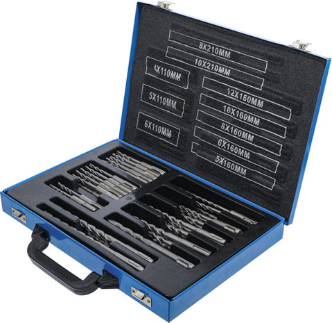 Hammer Drill Set SDS shaft carbide tipped 4 - 12 mm 56 pcs