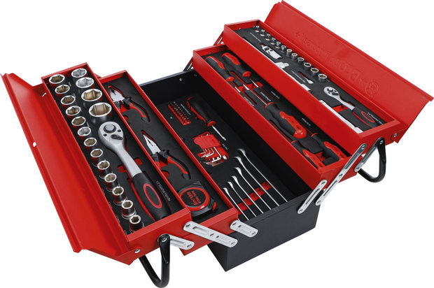 Metal workshop Tool Case incl. Tool Assortment 86 pcs