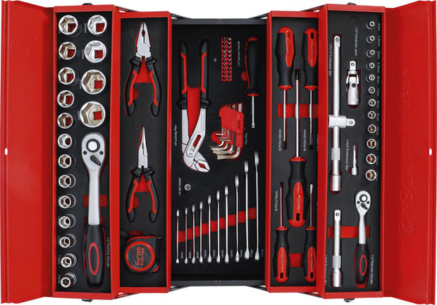 Metal workshop Tool Case incl. Tool Assortment 86 pcs