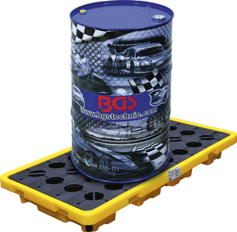 Oil Drip Pan with open mesh flooring for 2 x 200-l drums