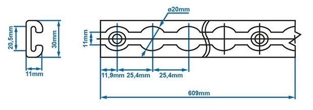 Stud fitting double with thread