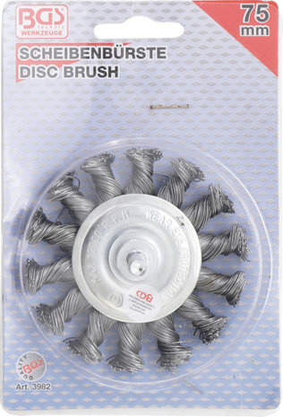 Disc Brush Drive shaft 6 mm knotted Ø 75 mm