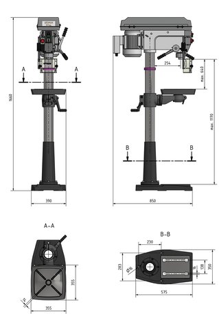 Column drilling machine diameter 30 mm