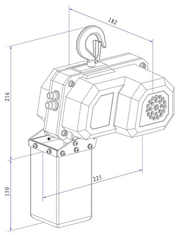 Electric chain hoist 150kg 6 meters 230V