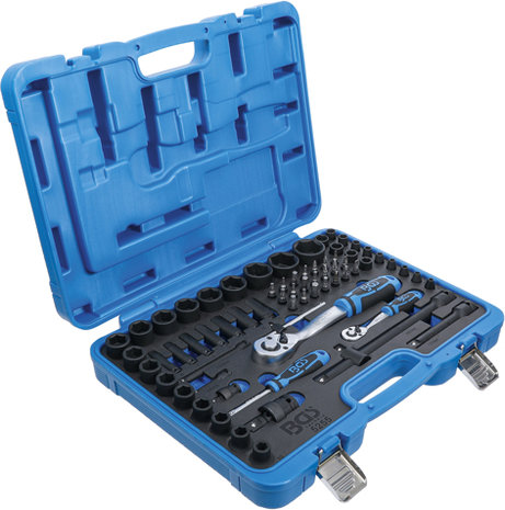 69-piece Impact Socket Set, 1/4 + 1/2