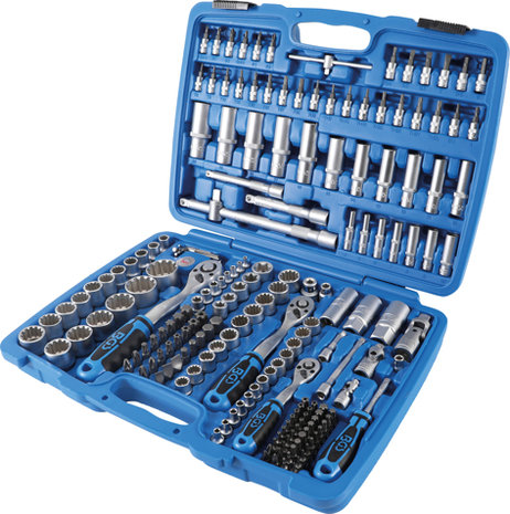 Socket Set Gear Lock 6.3 mm (1/4) drive / 10 mm (3/8) / 12.5 mm (1/2) 192 pcs.