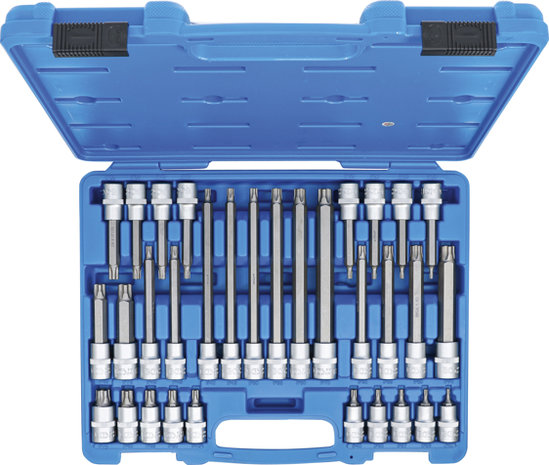 Bit Socket Set 12.5 mm (1/2) Drive TP-Star tamperproof TP20 - TP70 32 pcs