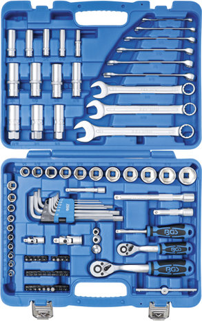 Socket Set, Hexagon 6.3 mm (1/4) / 10 mm (3/8) Inch sizes 92 pcs.