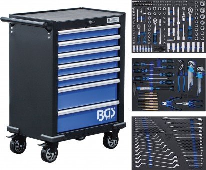 Workshop Trolley 7 Drawers with 263 Tools