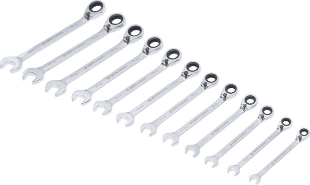 Ratchet Combination Wrench Set reversible 8 - 19 mm 12 pcs