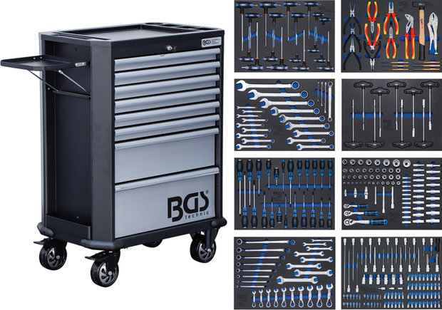 Workshop Trolley 8 Drawers with 299 Tools