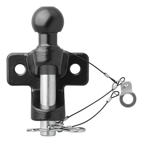 Tow ball black combined double version D21/S350 E-type approved