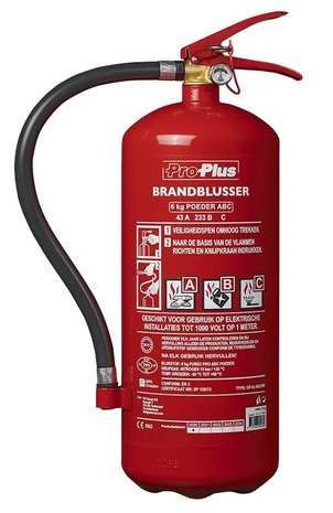 Fire extinguisher 6kg ABC powder NL + pressure gauge