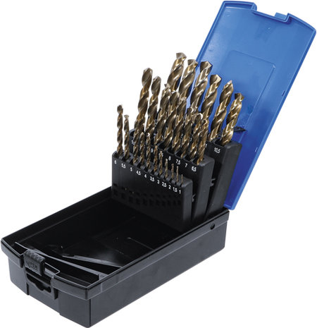 Twist Drill Set HSS-G M35 Cobalt Steel 1 - 13 mm 25 pcs