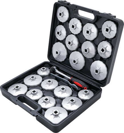 Oil Filter Wrench Set aluminium pressure casting 12.5 mm (1/2) drive 23 pcs