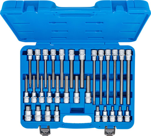 Bit Socket Set 12.5 mm (1/2) Drive internal Hexagon 30 pcs