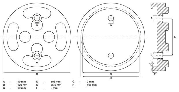 Rubber Pad for Auto Lifts Ø 120 mm