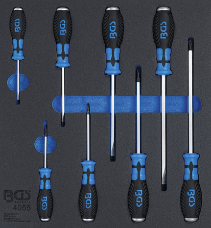 Tool Tray 2/3: Cross and Slot Screwdrivers 8 pcs