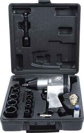 Air Impact Wrench with Tool Set 12.5 mm (1/2) 312 Nm 16 pcs