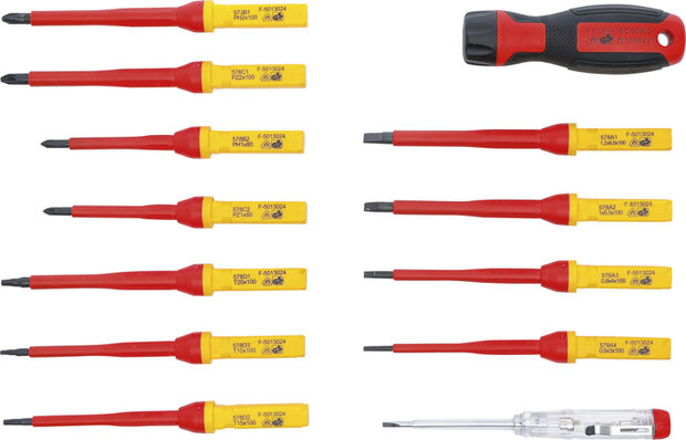 VDE Screwdriver Set with Interchangeable Blades 13 pcs