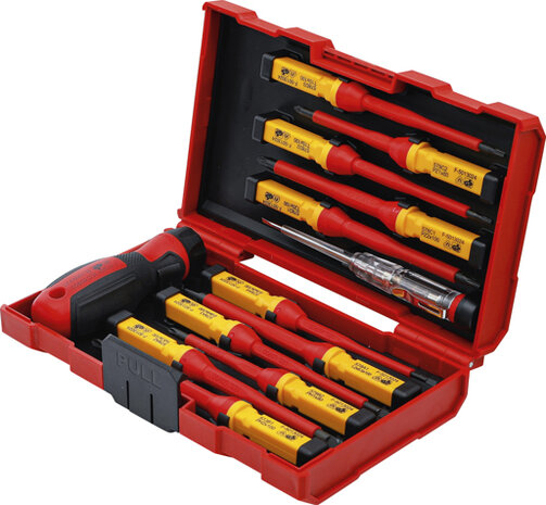 VDE Screwdriver Set with Interchangeable Blades 13 pcs