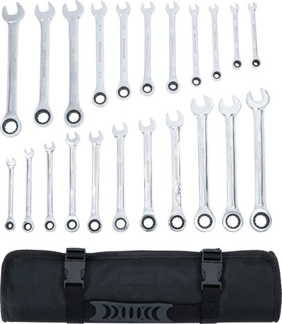 Ratchet Combination Wrench Set metric / Inch Sizes 22 pcs