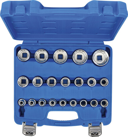 Socket Set, 12-point 12.5 mm (1/2) Drive 8 - 36 mm 21 pcs