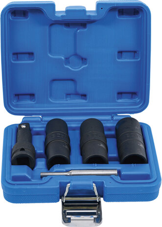 Special Impact Double-Sided Socket Set / External Hexagon & Screw Extractors 17 - 19 - 21 mm (1/2) 3-tlg