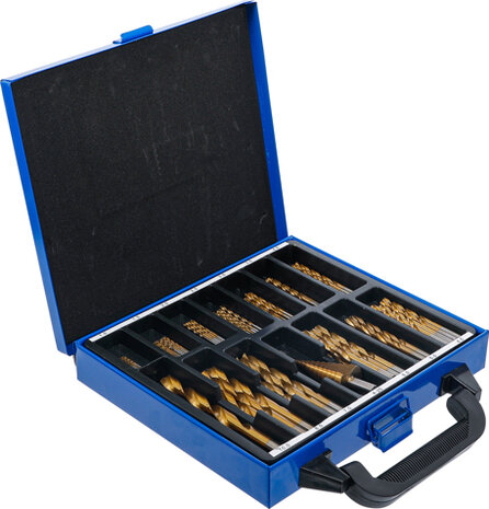 119-piece Twist & Step Drill Set HSS, Titanium Coated, 1 - 10 mm