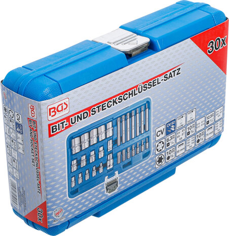 Bit and Socket Set | E-Type / T-Star (for Torx) | 30 pcs.