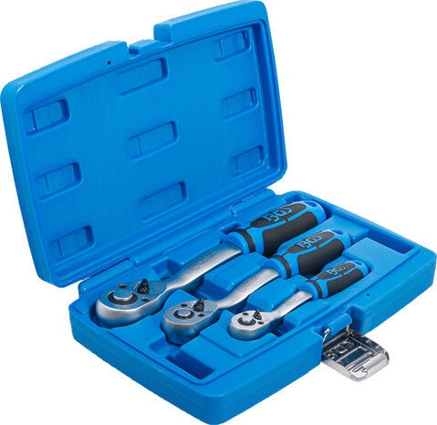 Reversible Ratchet Set Fine Tooth 6.3 mm (1/4) - 10 mm (3/8) - 12.5 mm (1/2) 3 pcs.