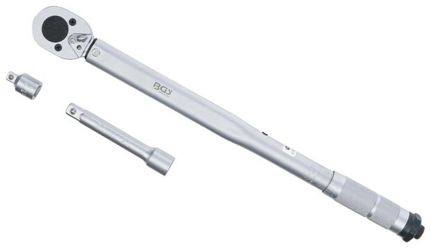 Torque Wrench + Adaptor + Extension Bar 12.5 mm (1/2) 28 - 210 Nm