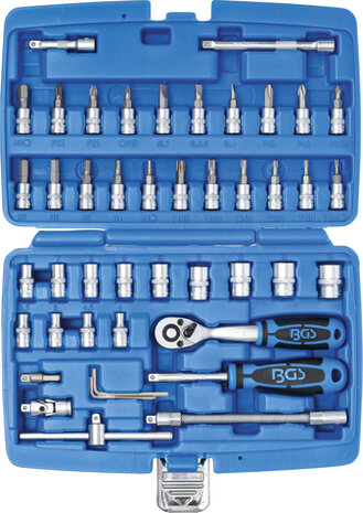 Socket Set 6.3 mm (1/4) drive 46 pcs