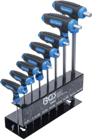 8-piece T-Handle Wrench Set, Internal Hexagon, 2-10 mm