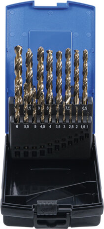 Twist Drill Set HSS-G M35 Cobalt Steel 1 - 10 mm 19 pcs