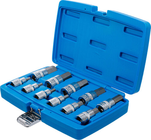 Bit Socket Set 12.5 mm (1/2) Drive internal Hexagon 7/32 - 13/16 Inch Sizes 11 pcs.