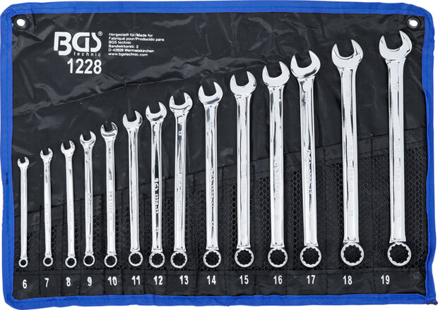 Combination Spanner Set extra long 6 - 19 mm 14 pcs