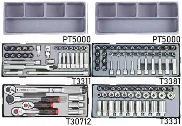 Black jumbo Tool Trolley with 8 drawers and 437-piece tools