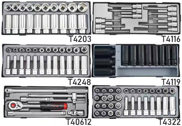 Black jumbo Tool Trolley with 8 drawers and 437-piece tools