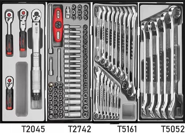 Black 8-drawer tool trolley with 376 tools