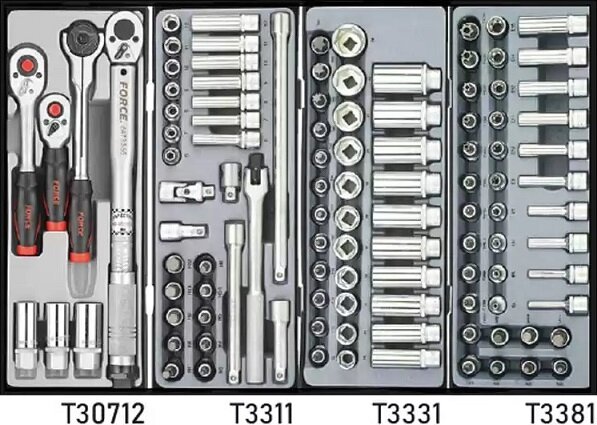 Black 8-drawer tool trolley with 376 tools