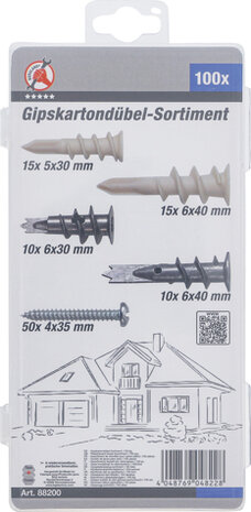 Plasterboard Dowel Assortment 100 pcs